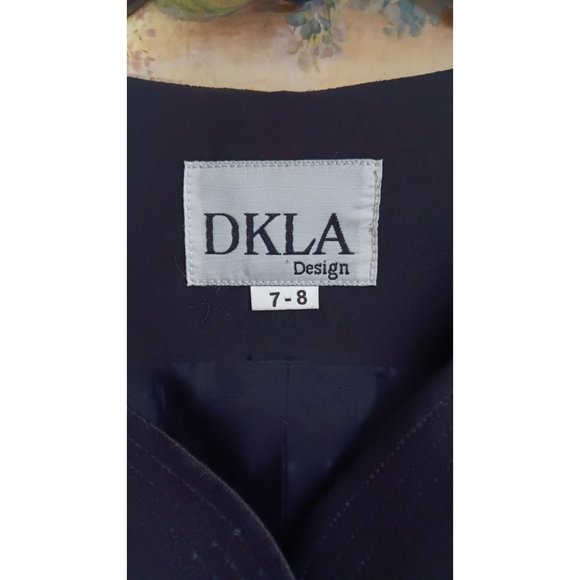 DKLA 7/8 Black Business Event Button Occasion Textured Vintage Retro Vest Top - Picture 4 of 5